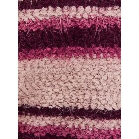 Torrid Popcorn Knit Drop Shoulder Pink & Purple Stripe Sweater 5 - Picture 4 of 7